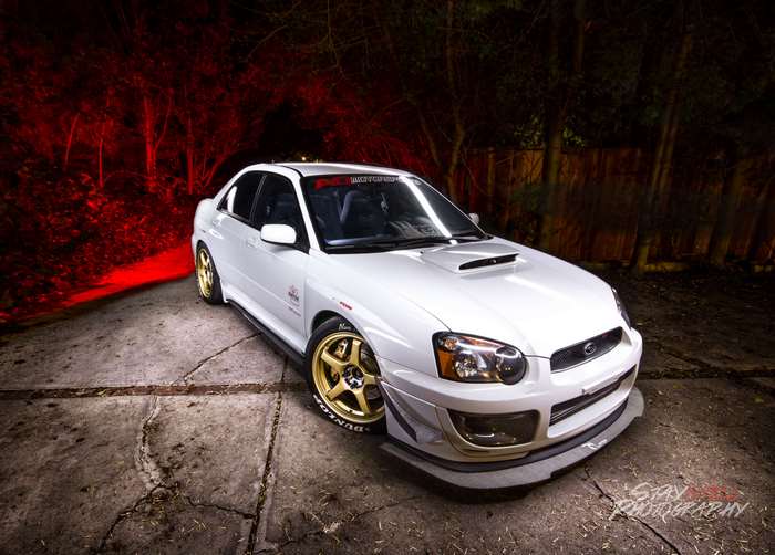 White Subaru Impreza WRX STI 4K
