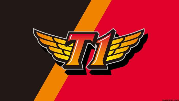 T1 logo with wings