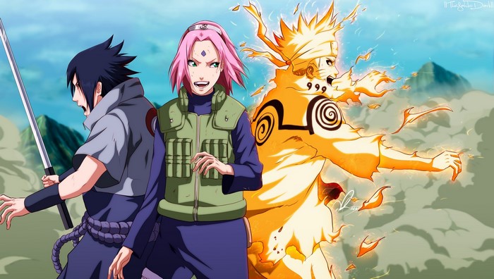 Naruto, Sasuke, and Sakura from Naruto