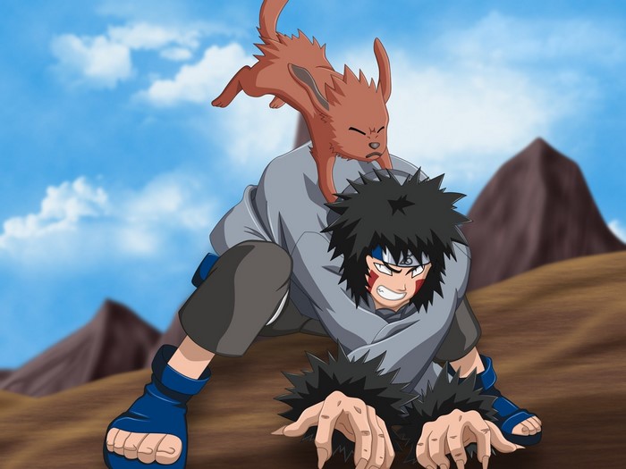 Inuzuka Kiba and Akamaru from Naruto