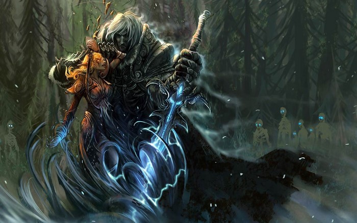 Arthas from World of Warcraft with Frostmourne