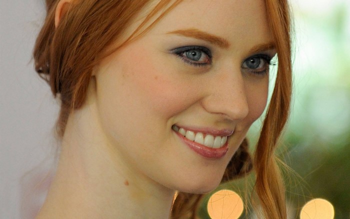 Deborah Ann Woll Smiling with Red Hair