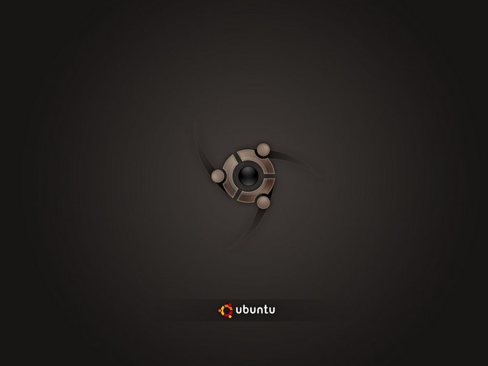 Ubuntu logo on a dark background