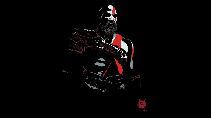 Kratos from God of War artwork
