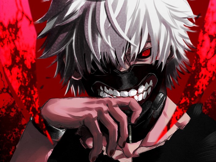 Kaneki Ken Intense Red Tokyo Ghoul Art