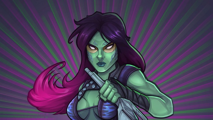 Gamora from Guardians of the Galaxy digital art