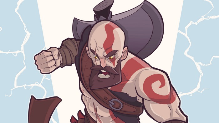 Kratos from God of War with Leviathan Axe
