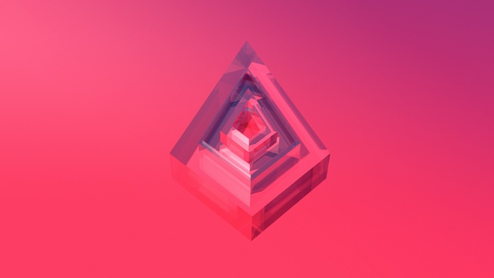 Abstract geometric pyramid artwork