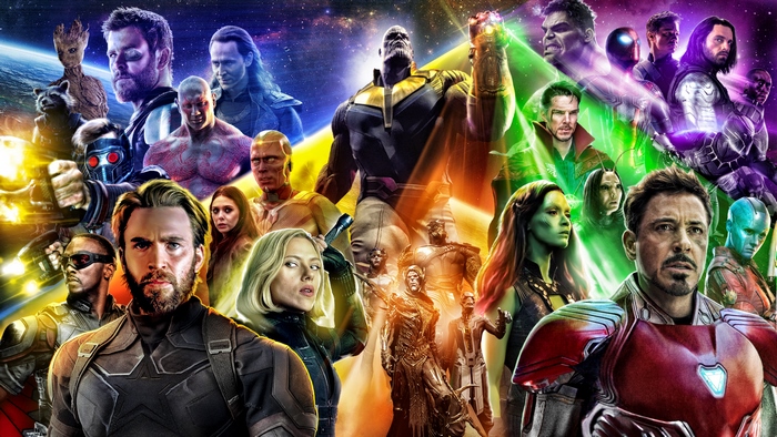 Avengers: Infinity War characters montage