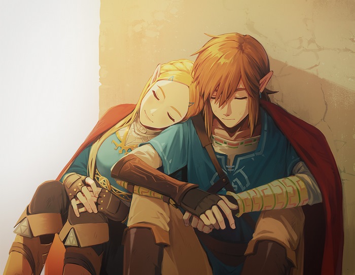 Link and Zelda from The Legend of Zelda: Breath of the Wild