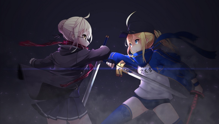 Fate/Grand Order: Heroine X and Saber fighting