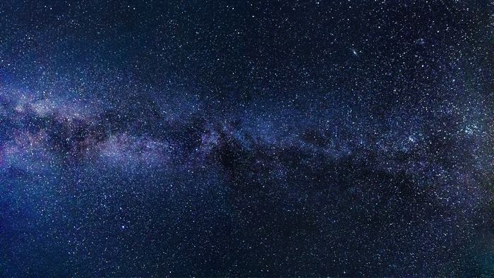 Milky Way galaxy in starry night sky