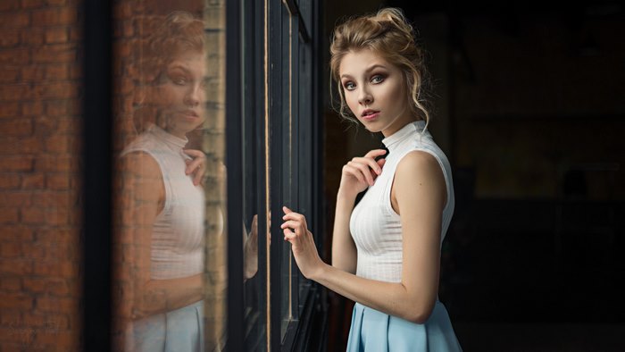 Alice Tarasenko Reflective Window Portrait