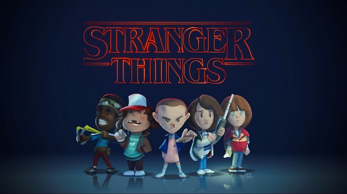Stranger Things Minimalist Digital Art Illustration