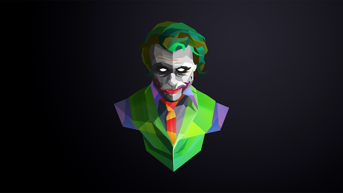 Digital Art of Joker in Geometric Style