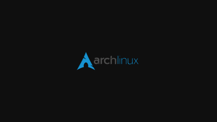Arch Linux logo on a dark background