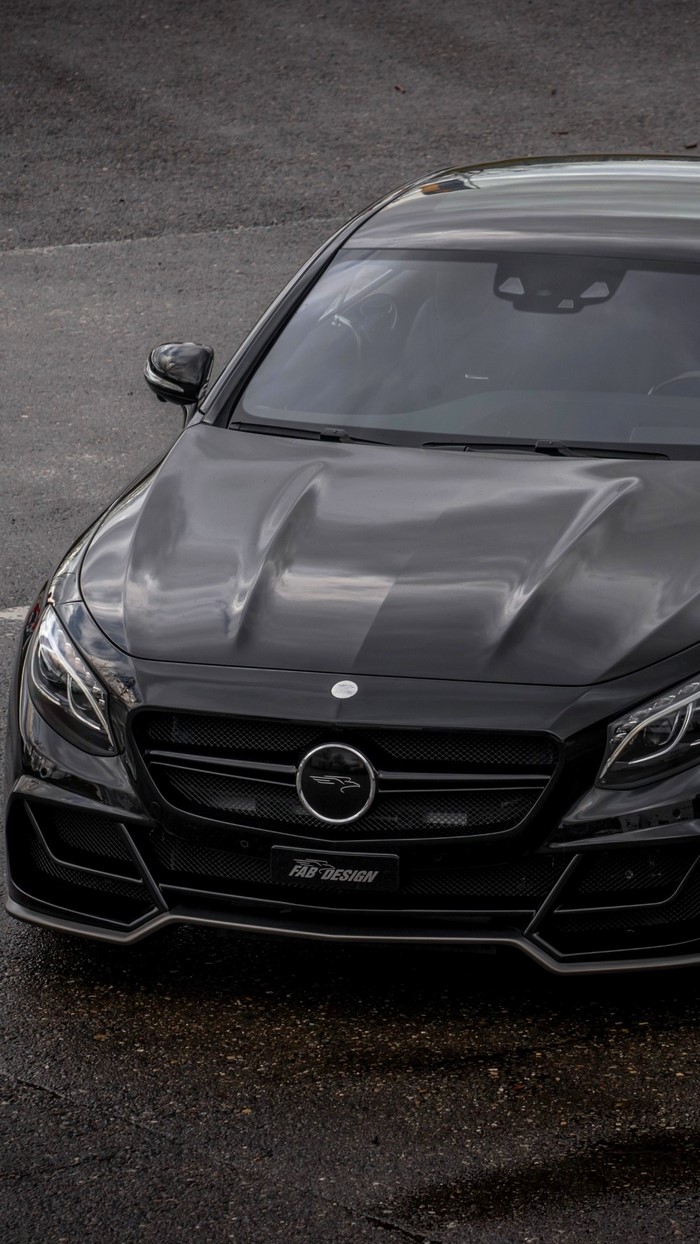 Black Mercedes-Benz FAB DESIGN car front view
