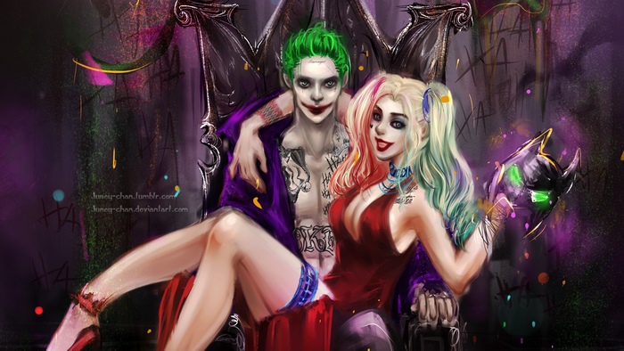 Joker and Harley Quinn Digital Artwork