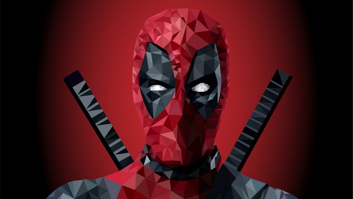 Deadpool low poly artwork 4K