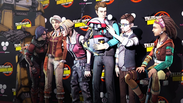 Tales from the Borderlands characters on a red carpet