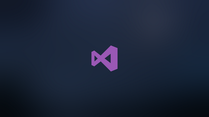 Visual Studio Code logo on dark background