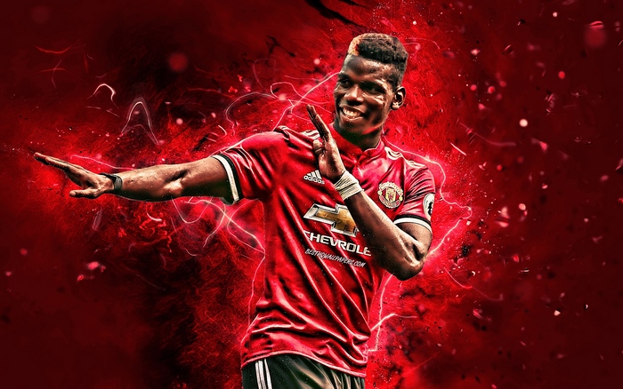 Paul Pogba in Manchester United Jersey