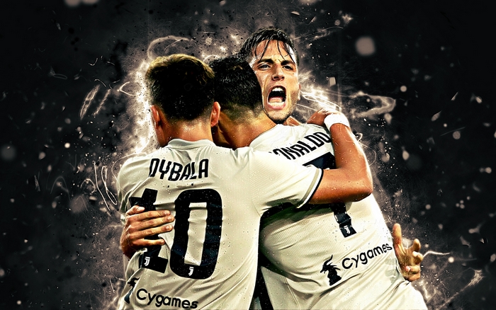 Cristiano Ronaldo and Paulo Dybala Celebrating Together
