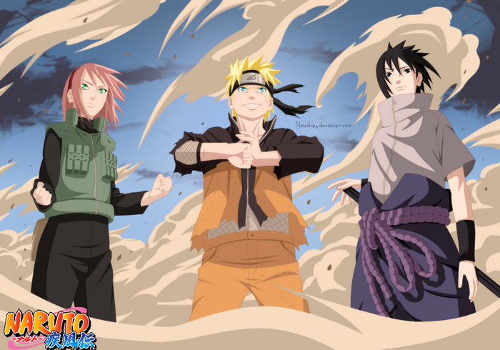 Naruto, Sasuke, and Sakura from Naruto Shippuden