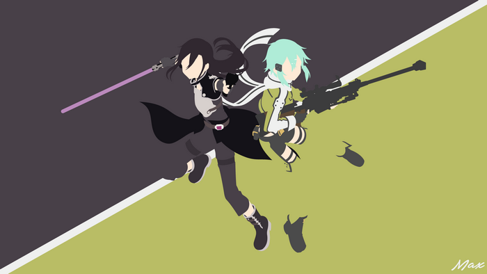 Kirito and Sinon from Sword Art Online