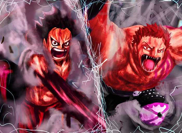 Monkey D. Luffy vs Charlotte Katakuri from One Piece
