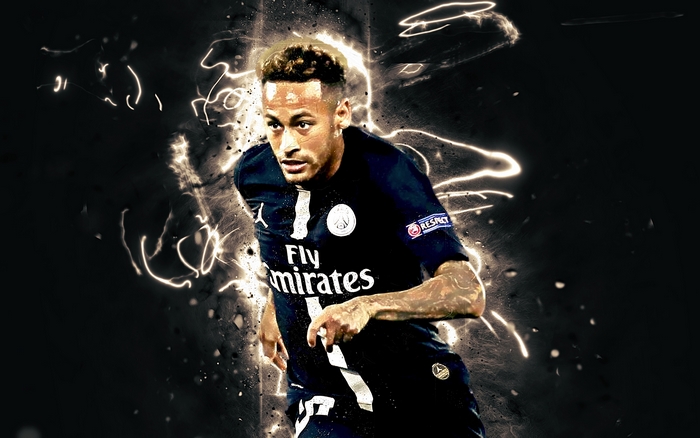 Neymar in Action for Paris Saint-Germain
