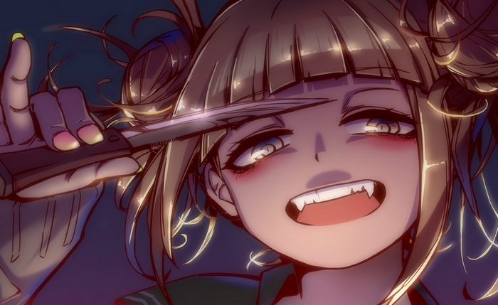 Himiko Toga from My Hero Academia holding a knife