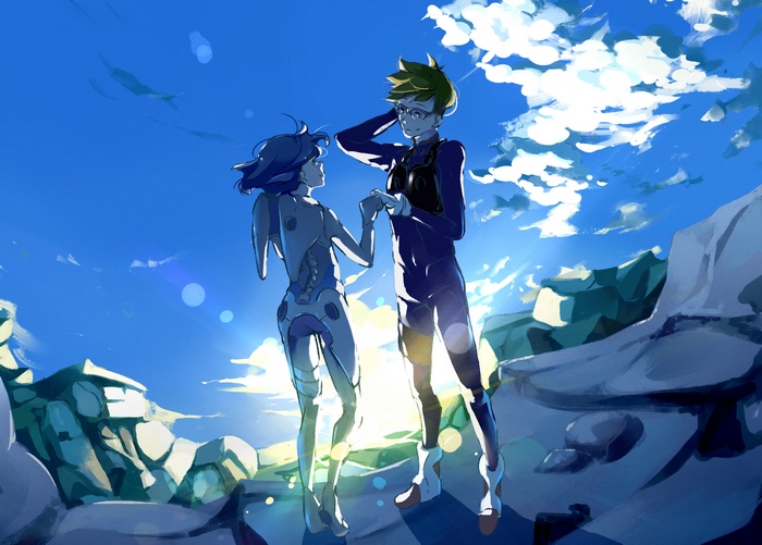Ichigo and Goro from Darling in the FranXX