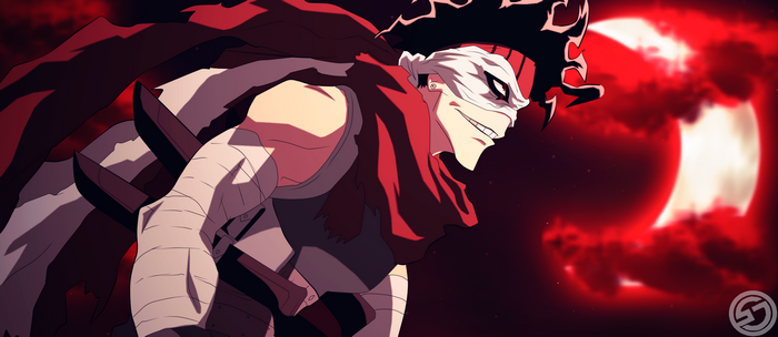 Stain from Boku No Hero Academia with knives
