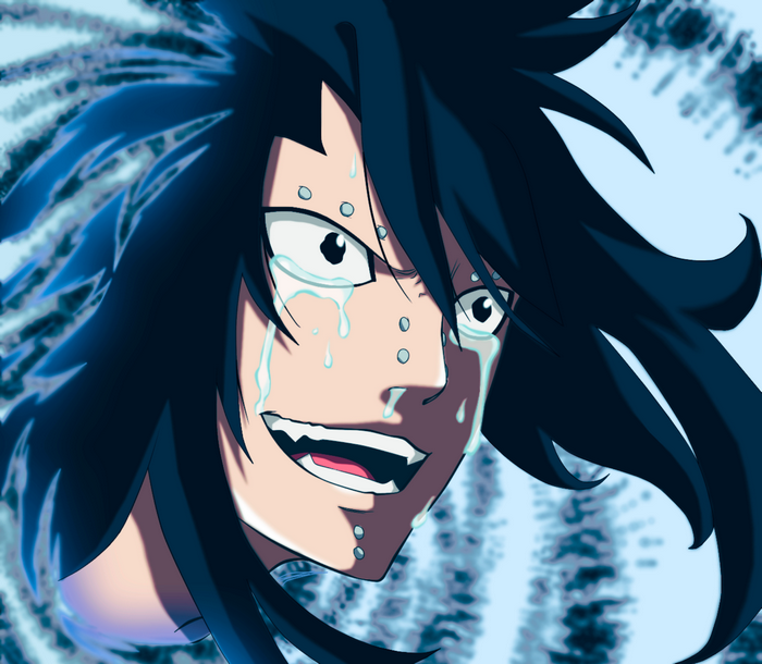 Gajeel Redfox crying