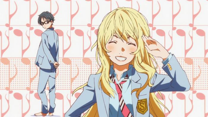 Kousei Arima and Kaori Miyazono from Your Lie in April