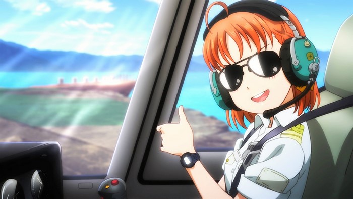 Chika Takami from Love Live! Sunshine!! in Pilot Gear