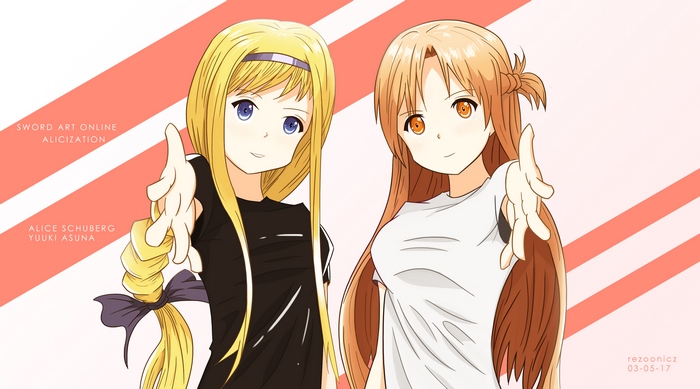Alice Zuberg and Asuna Yuuki from Sword Art Online