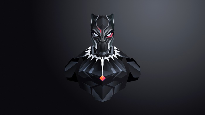 Black Panther from Marvel Comics, faceted art