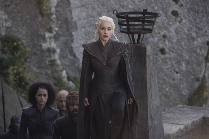 Daenerys Targaryen and companions from Game of Thrones