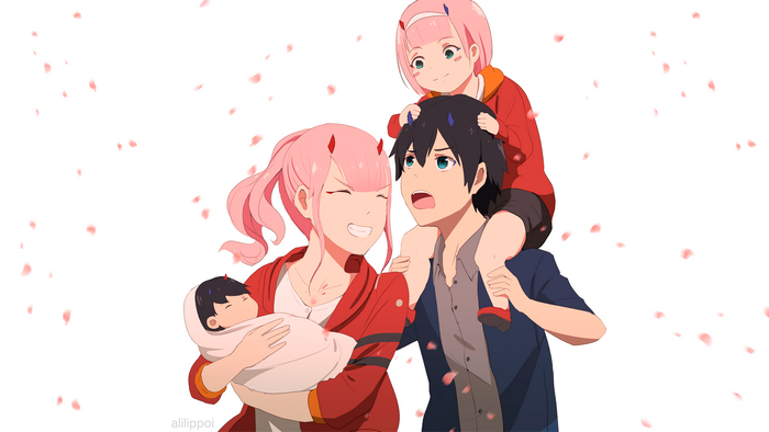 Darling in the FranXX Family Moment
