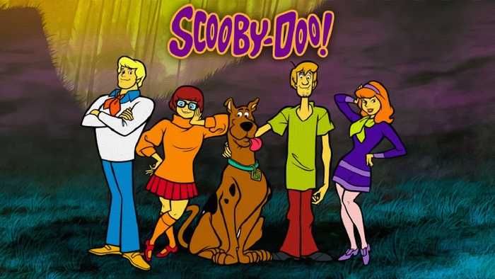 Scooby-Doo! characters in a forest
