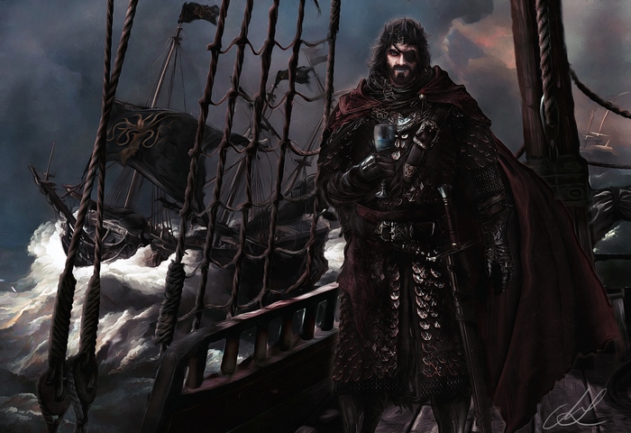 Euron Greyjoy on a Ship in a Storm