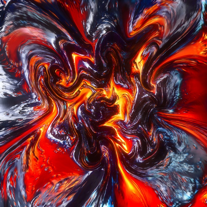 Abstract fiery lava surface with swirling patterns