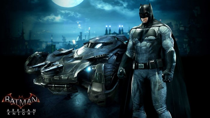 Batman and Batmobile from Batman: Arkham Knight