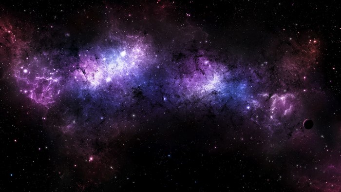 Vast Nebula with Stars and Planet