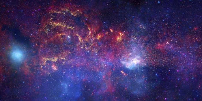 Vast nebula with stars and cosmic dust