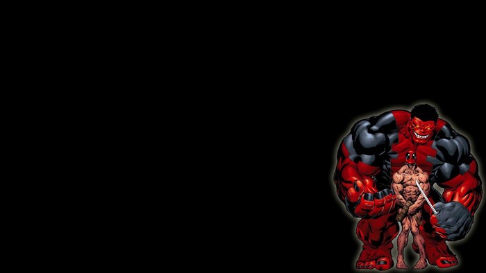 Red Hulk and Deadpool from Marvel Comics