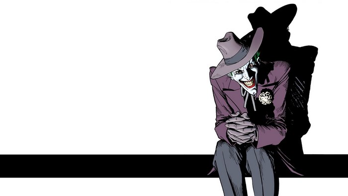 The Joker sitting with shadow