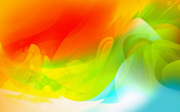 Abstract rainbow gradient with flowing shapes
